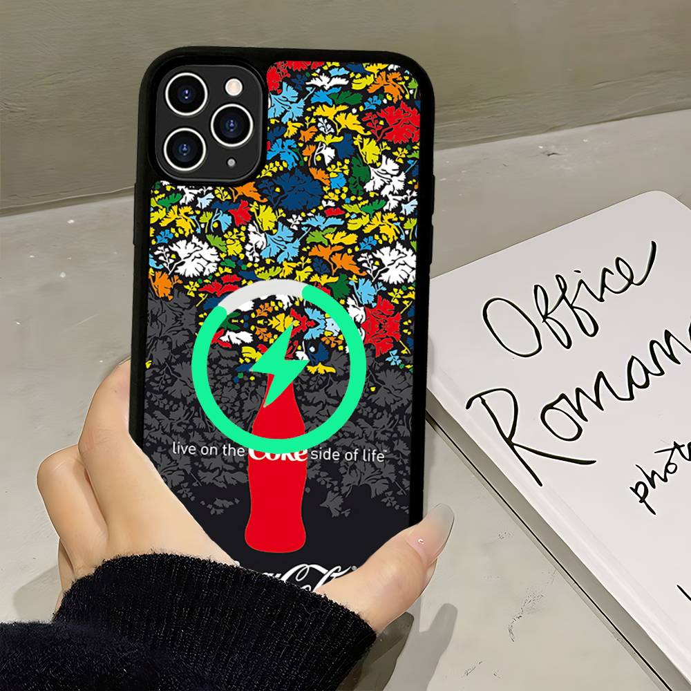 C-CocaS-Fashion Cola Phone Cover For IPhone 17 16 15 14 13 12 11 Pro Max Mini For Magsafe Magnetic Wireless Charge
