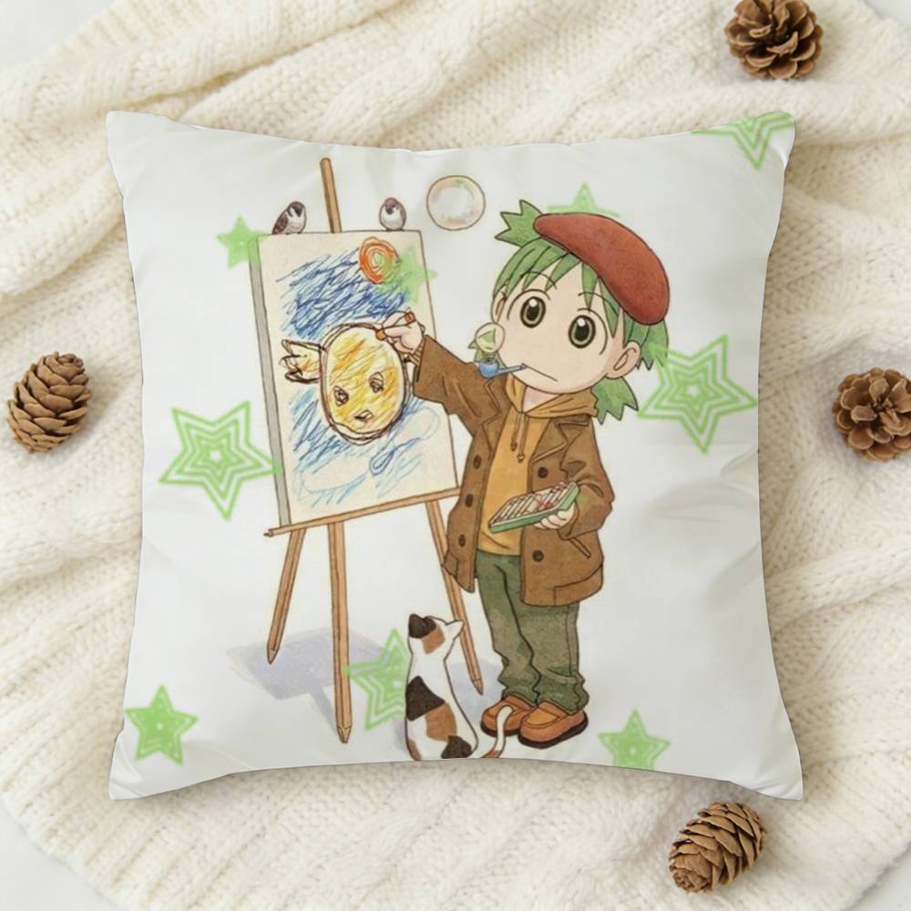 YYotsuba KKoiwai Doublesided Printed Square Decorative Cushion Cover for Sofa Living Room Home Decor