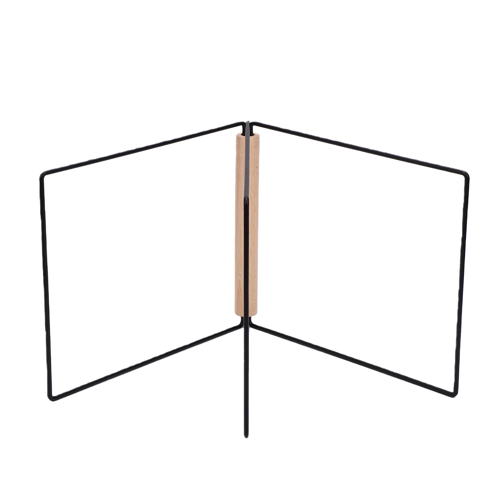 Dishcloth Drying Rack Metal 3 Arms Folding Dishcloth Holder Hand Towel Stand Rack for Kitchen Countertop Black