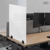 Frosted Acrylic Desk Divider Panel Organizer - 30 x 18 Inch, 2-Pack, Clamp-On Office Partition, Privacy Screen for Workstation