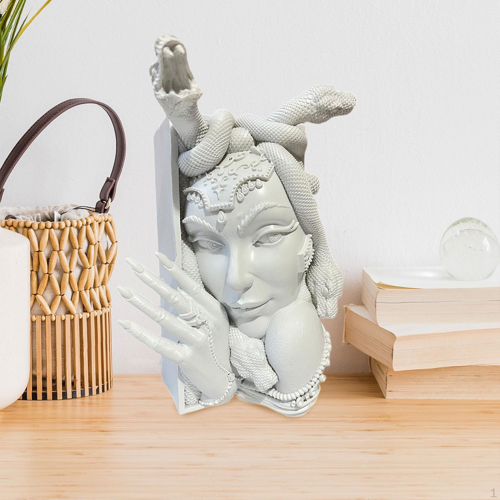 

Змея Женское Лицо Подставка Для Книг Декоративная Стопорная Книжка Творческая Коллекционная Статуэтка Из Смолы Орнамент для White