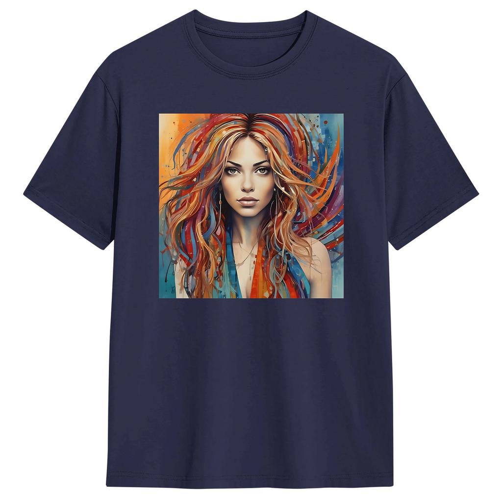 Shakiras Art T Shirt Summer 100 Cotton T Shirts For Adult Loose Tee Shirt Short Sleeves Awesome Clothing