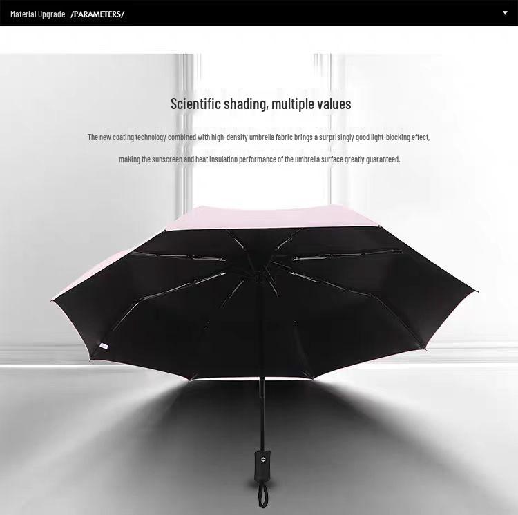 Damen Automatischer UV-Schutz Dreifach-Schirm mit Kundenspezifischem Logo- und Textdruck