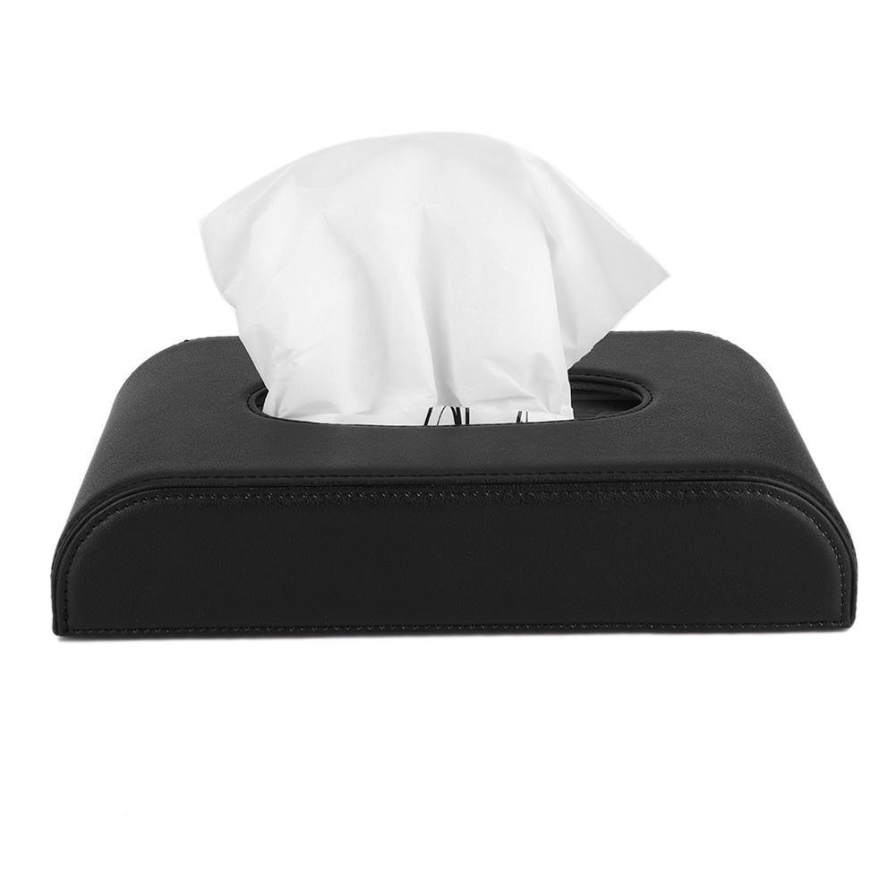 

PU Leather Car Tissue Boxes Dispenser Napkin Paper Towel Holder Multi Functional Parts