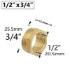 Brass 1/4" 1/2'' 3/4'' 3/8" 1" Male Female Refering Thread Connecter Copper Transition Coupling Adapter Garden Watering Fittings