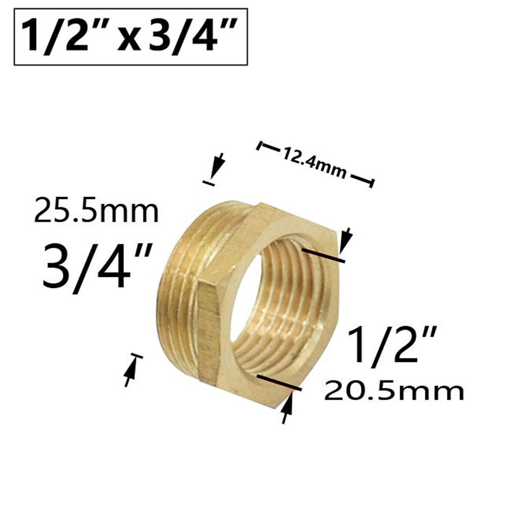 Brass 1/4" 1/2'' 3/4'' 3/8" 1" Male Female Refering Thread Connecter Copper Transition Coupling Adapter Garden Watering Fittings