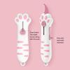 Retractable Cat Paw Utility Steel Blade Multi-purpose Letter Cardboard Portable Travel Cutter with Box Opener Cutting