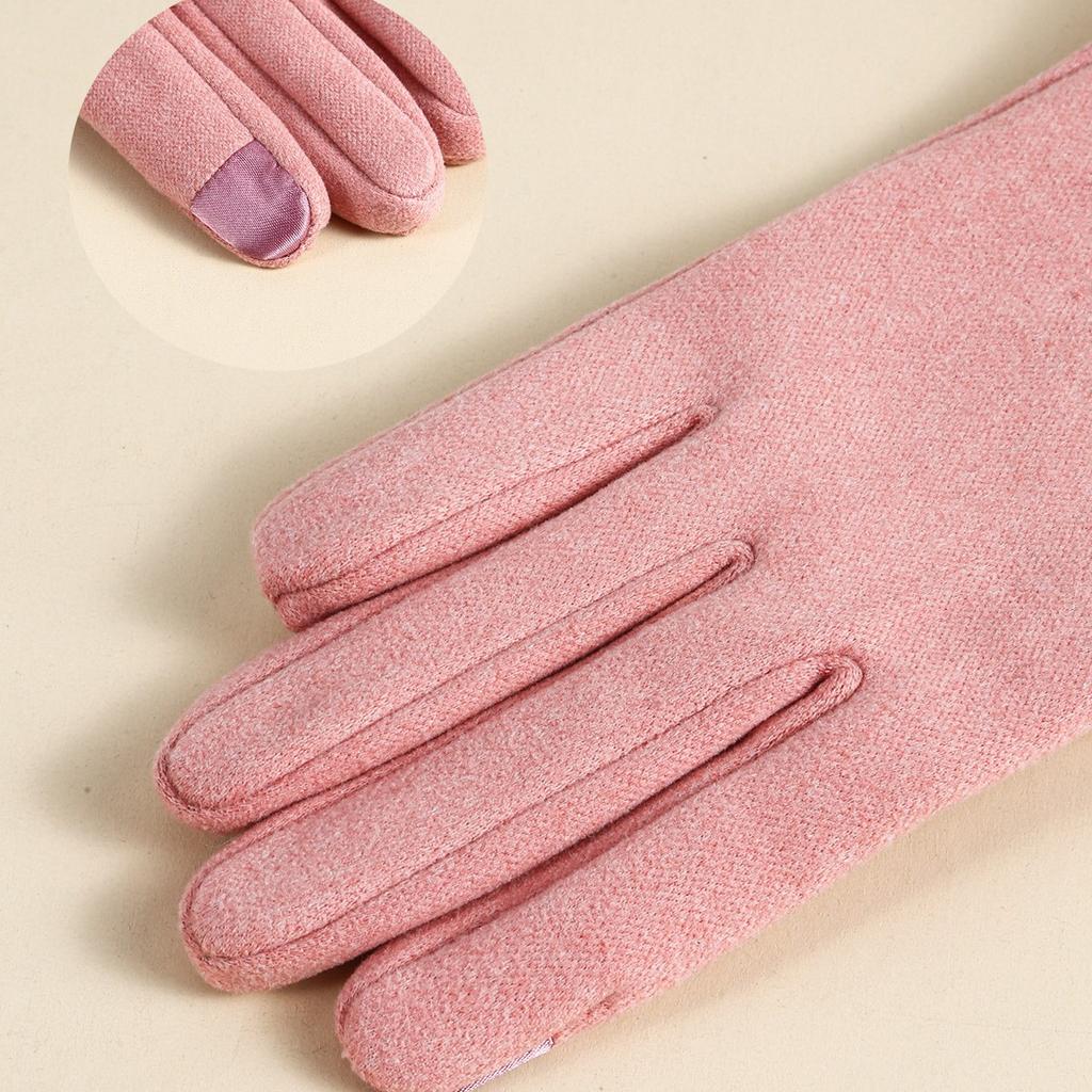 Warm Gloves Women's Autumn and Winter All Finger Sports Touch Screen Plus Velvet Outdoor Cycling Winter Gloves