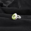 Natural Peridot Gemstone 925 Sterling Silver Jewelry Handcrafted Wedding Ring For Braid RR-77-11