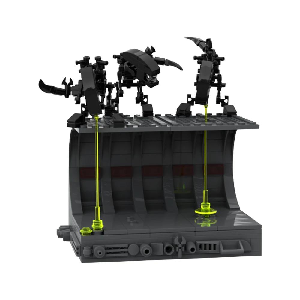 

Gobricks MOC Aliens Shelf Diorama Bricks Movie Building Block Set Educational Playthings For Kid Christmas Gifts