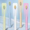 5/10Pcs Macaron Color Roman Column Handle Non-Slip Mountain-Shaped Bristle Brush Head Manual Toothbrush Best Gift for Christmas, Halloween,