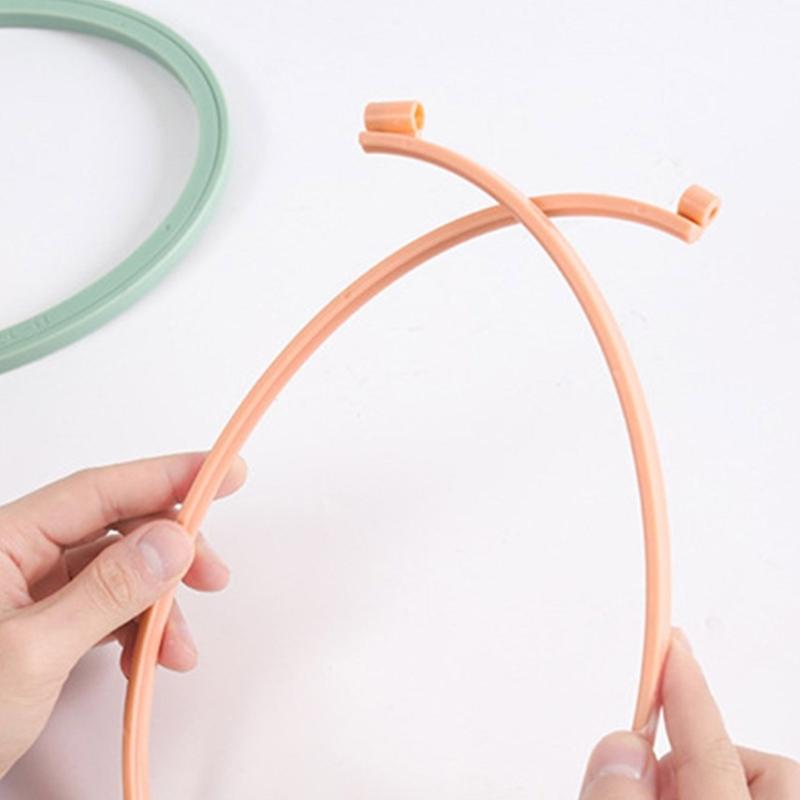 5Pcs Adjustable Embroidery Hoop with Spring Clip Oval Shape Stitching Frame for Embroidery Needlecraft Stitching Project
