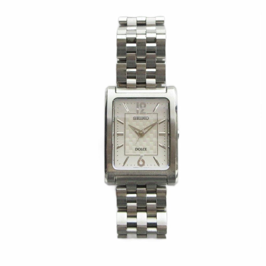 SEIKO DOLCE Dolce Watch Quartz Square White Dial Silver Color 4J41-0AC0 GY18/ MQ Men's