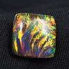 Lab-Created Opal Loose Gemstone Square Cut 5.90 ct Multi-Color October Birthstone for Jewelry Making