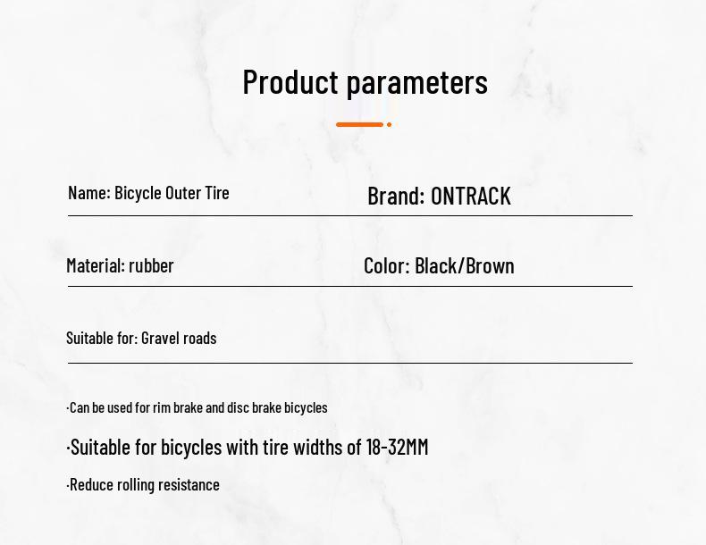 Ontrack Folding Gravel Bicycle Tire, Melon Tread, 700x38/40/45