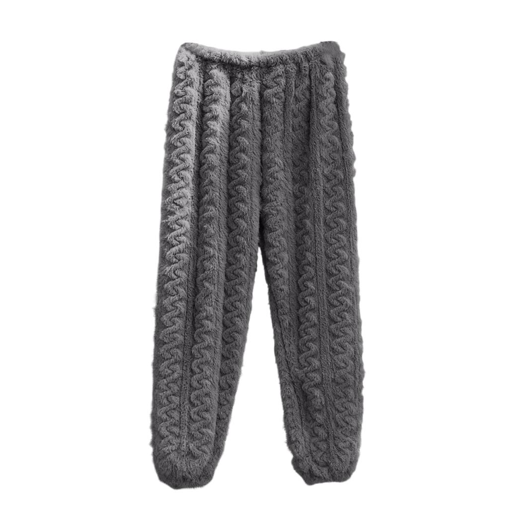 Women's Fashion Fleece Line Thickened Long Pajama Pants