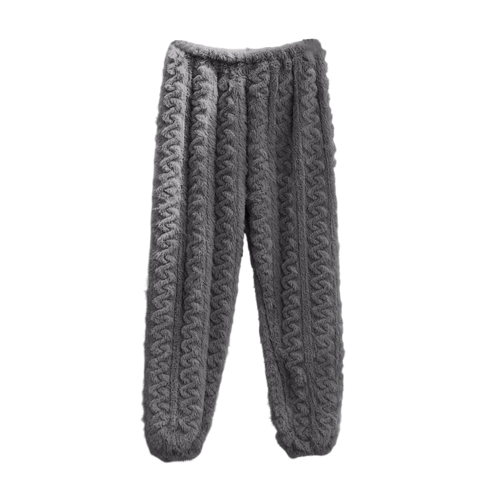 

Женские модные флисовые утепленные длинные пижамные брюки One Size