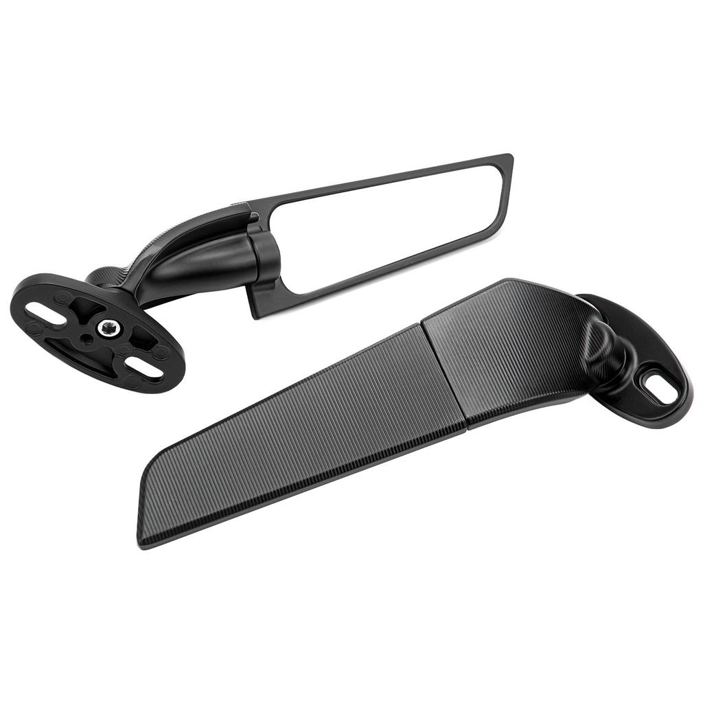 2pcs Motorcycle Rearview Mirror Adjustable Rotating Wind Wing Mirror Replacement for Ninja 250 300