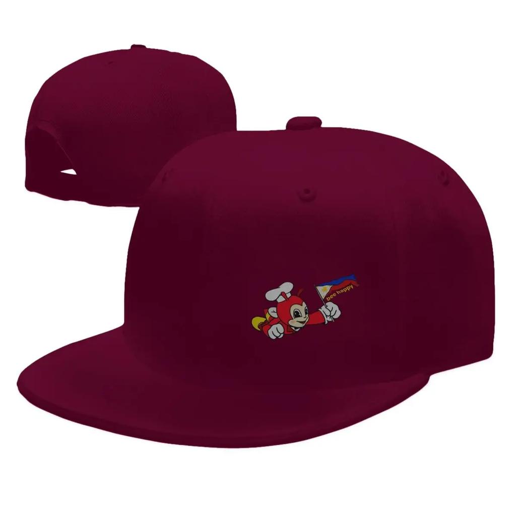 JOLLIBEE BEE HAPPY PHILIPPINE FLAG STICKER Baseball Caps Snapback Unisex Women Hats OutdoorCap Hip Hop Baseball Hat Casquette