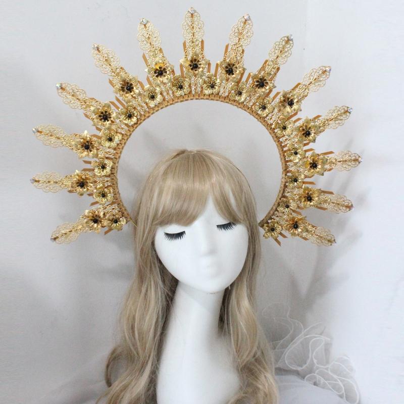 Baroque Luxury Hair Hoop Headwear Gothic Crown Material Package Goddess Pearl Headband Hair Accs for Women Photo