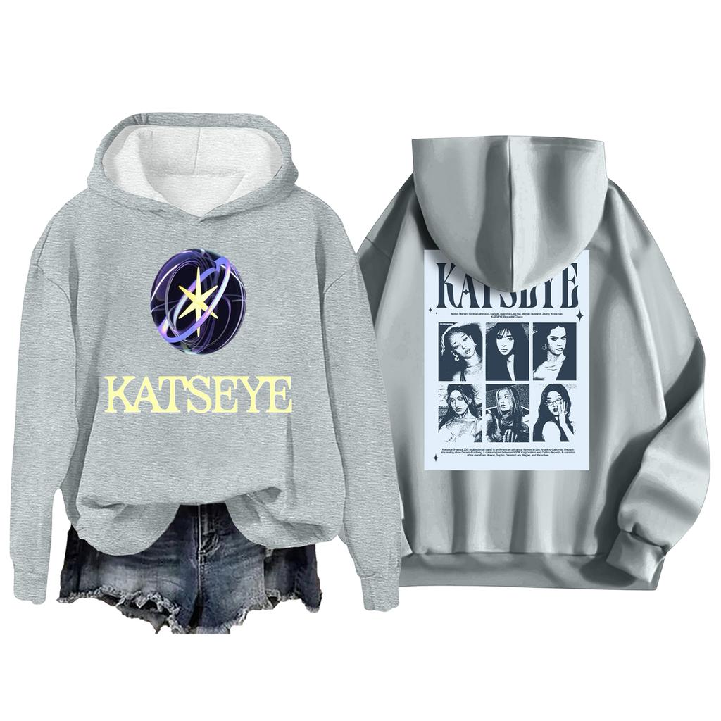 Women's Fashion Casual Long Sleeve Loose Printed Pullover Sports Long Sleeve Hooded Sweatshirt