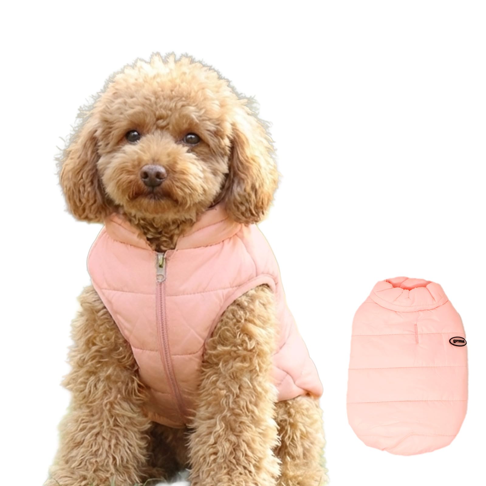 

MILASIC Dog Winter Front Easy to Put Leash Harness Hand for Cold Weather Dog Pet Small to Medium M Size Down-Style Jacket, Warm, Lightweight, Padded, розовый