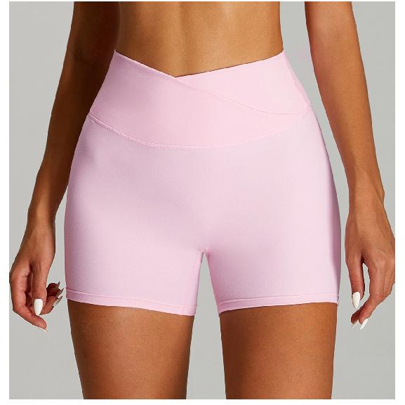 

Шорты для йоги с высокой талией для женщин, облегающие, фитнес-шорты для подтяжки живота и бедер, спортивные шорты телесного цвета L