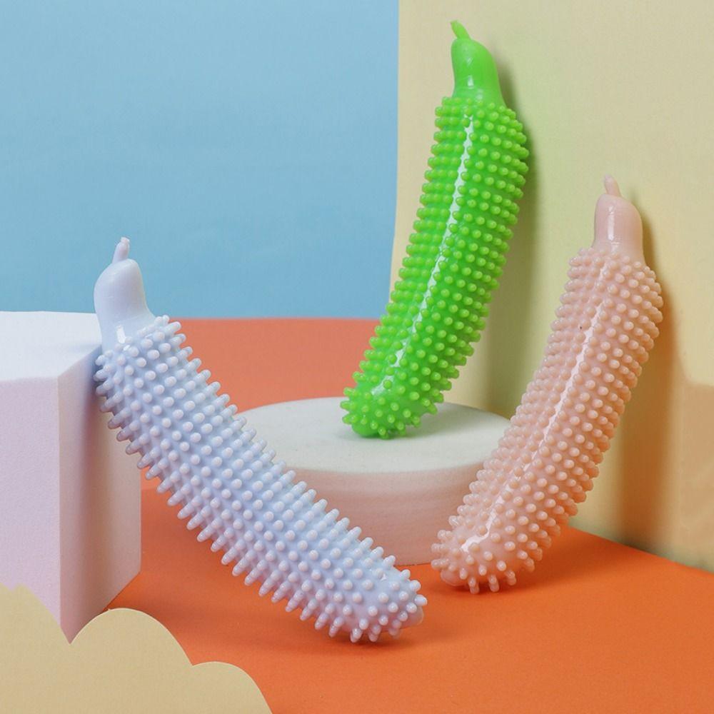 Cucumber Shape Dog Teeth Grinding Stick Bite Resistant TPE Dog Biting Stick Wear Resistant Pet Molar Stick Relieve Boredom