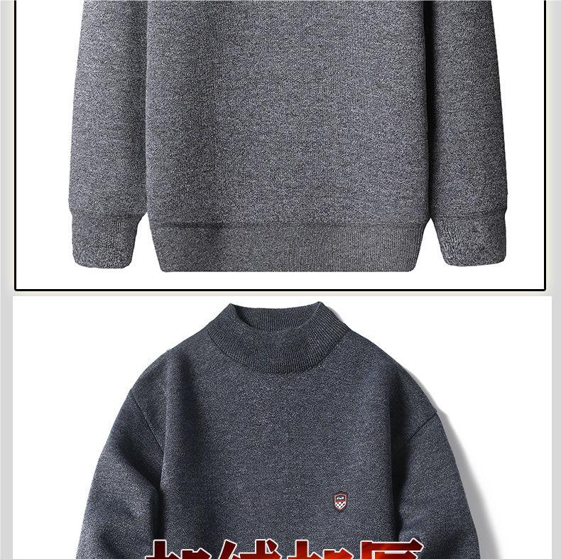 Dad's Velvet-Lined Winter Sweater: Warm and Thick Cardigan for Middle-Aged and Elderly Men