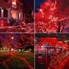 Solar string lights, 2-piece set, total length 200CM, 200 LED solar lights, waterproof, suitable for outdoor use, 8 lighting modes