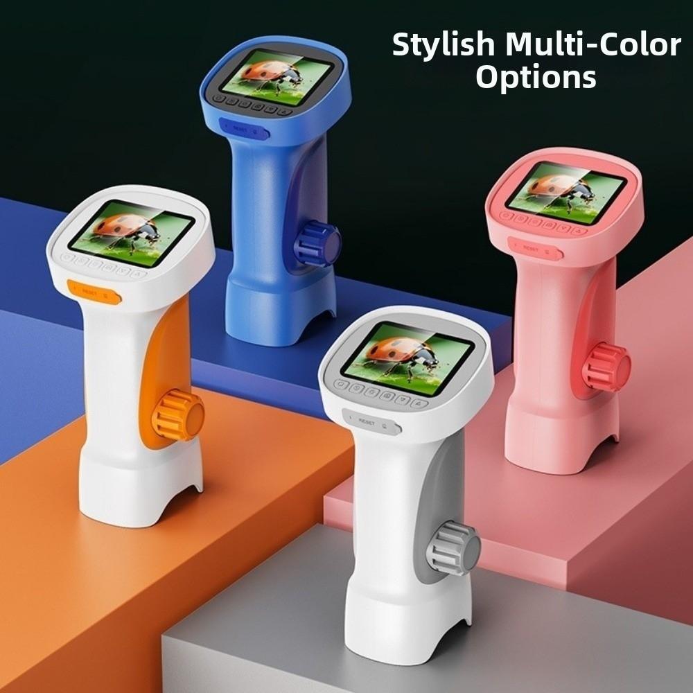 IPS Screen Kids Educational Microscope 1000x Zoom Handheld Microscope Educational Tool