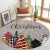 Christmas Gnome Carpet Holiday Decor Soft Non-Slip Rug Cartoon Cute Kids Room Soft Festive Round Mat Winter Seasonal Decor
