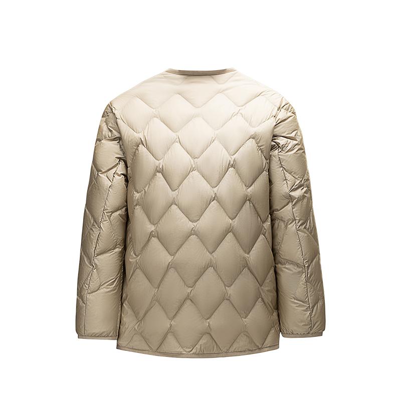 Anta Training Series Solid Color Casual Sports Warm Down Jacket Women Jacket Walnut-Khaki 162447935-4