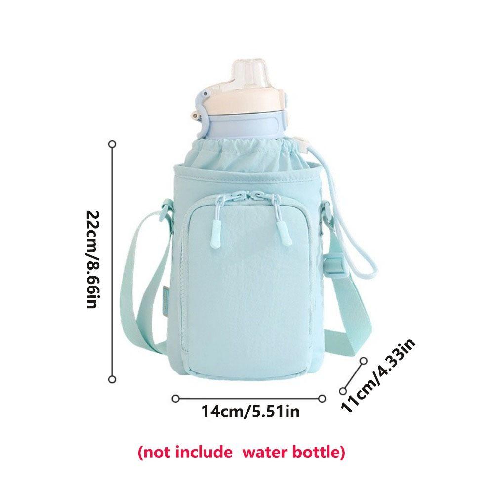 Adjustable Shoulder Strap Sports Water Bottle Bag Protective Cover Phone Pocket Bottle Storage Bag Crossbody Hands-Free