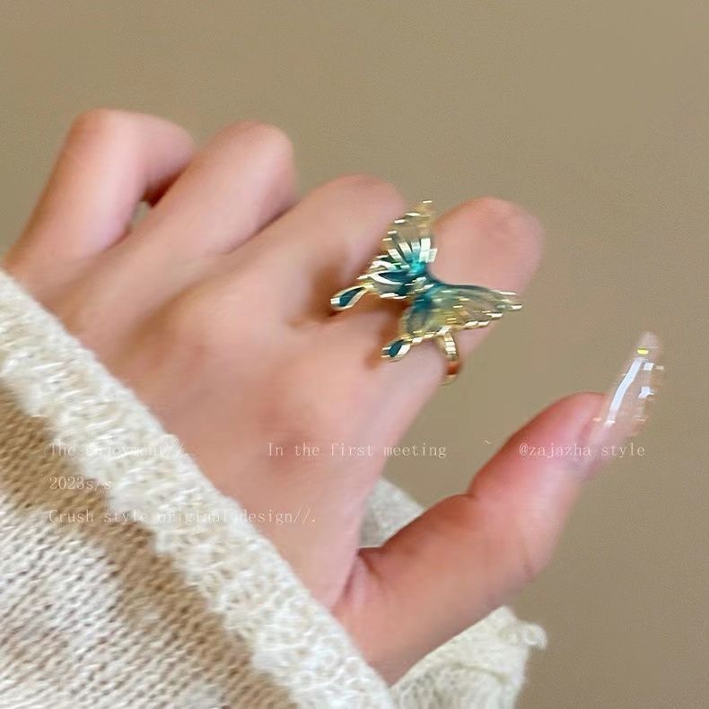 New Chinese green butterfly bracelet niche design sense Chinese style temperament jewelry girlfriends jewelry