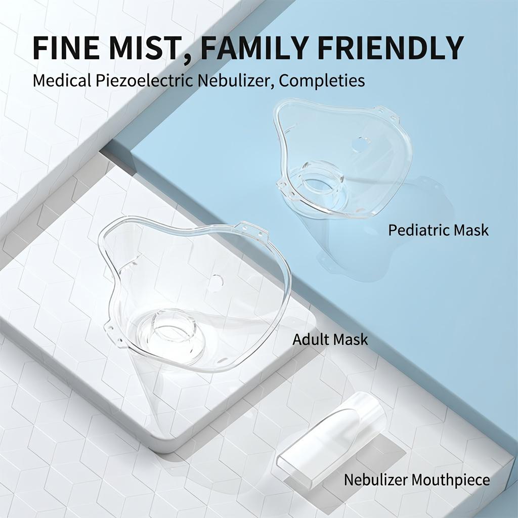 Mini-Medizinischer Vernebler Handheld-Vernebler Ultraschall-Zerstäuber Tragbar Leise Asthma-Inhalator für Erwachsene Kind