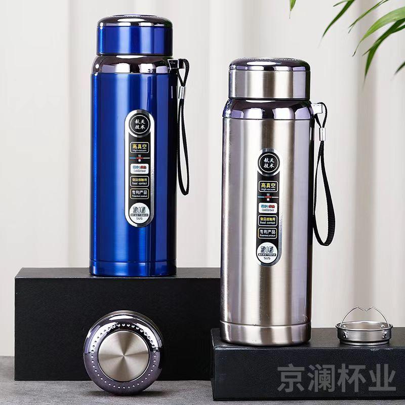 Large Capacity Thermos Cup 600ml /800ml/1000ml Vacuum Flasks Portable Stainless Steel Thermos Cup Water Bottle Travel Tea Mug Office Thermos Cup