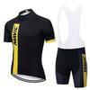 Mens Cycling Jersey Bib Shorts Set Breathable Mountain Bike Outfit Road Trail Riding