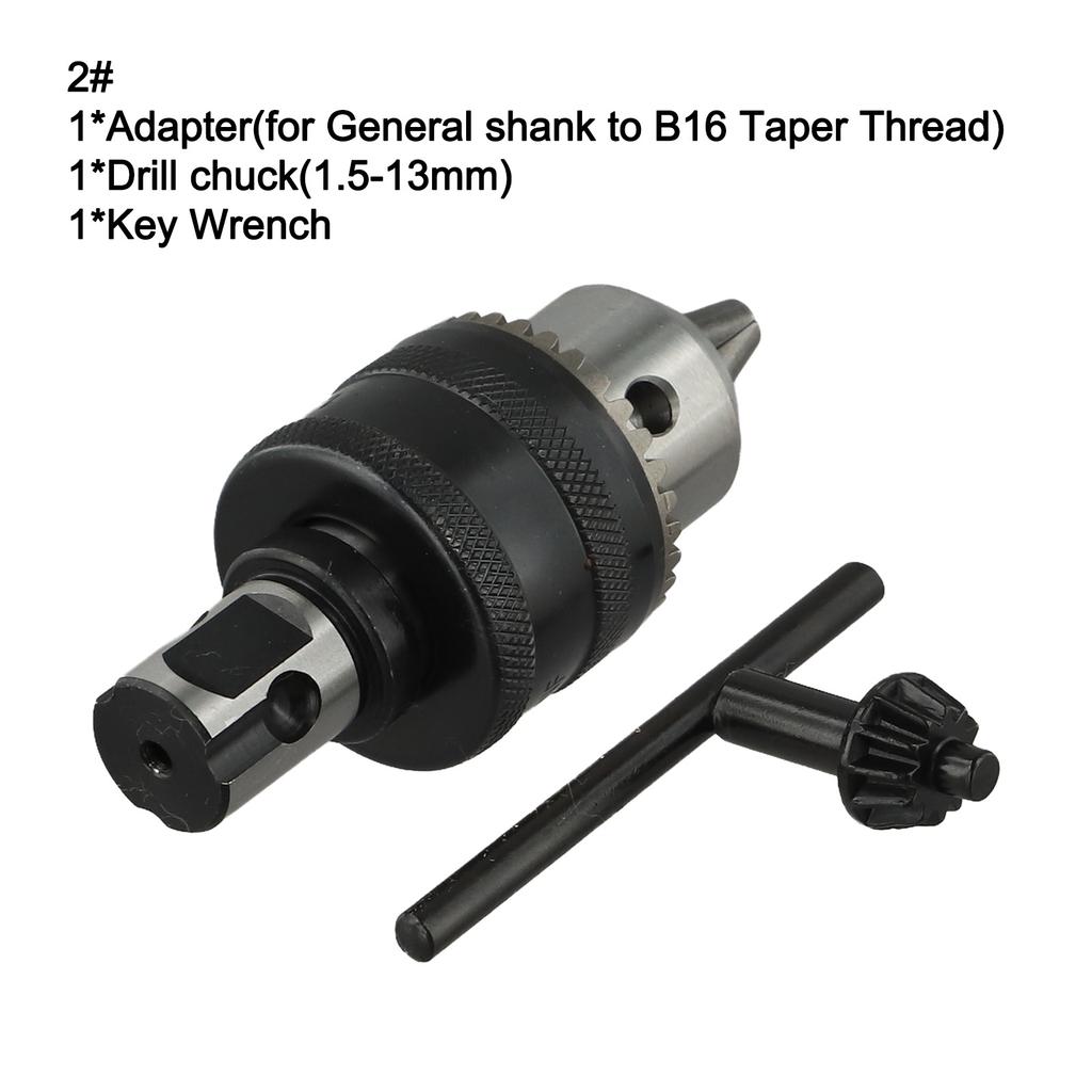 Adapter And Key Wrench Set Weldon Shank Adapter Drill Shank Adapter Clamping Range 3-16mm 3pcs Set Drill Chuck With Key