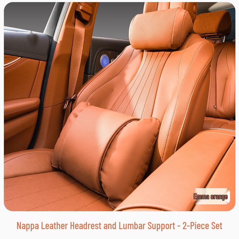 Car Headrest and Lumbar Support Pillow Set