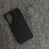 Kevlar Twill Striped Magnetic Frosted Phone Case for Samsung S26 S25 S24 Plus S23 Ultra Wireless Charge Carbon Fiber Thin Cover