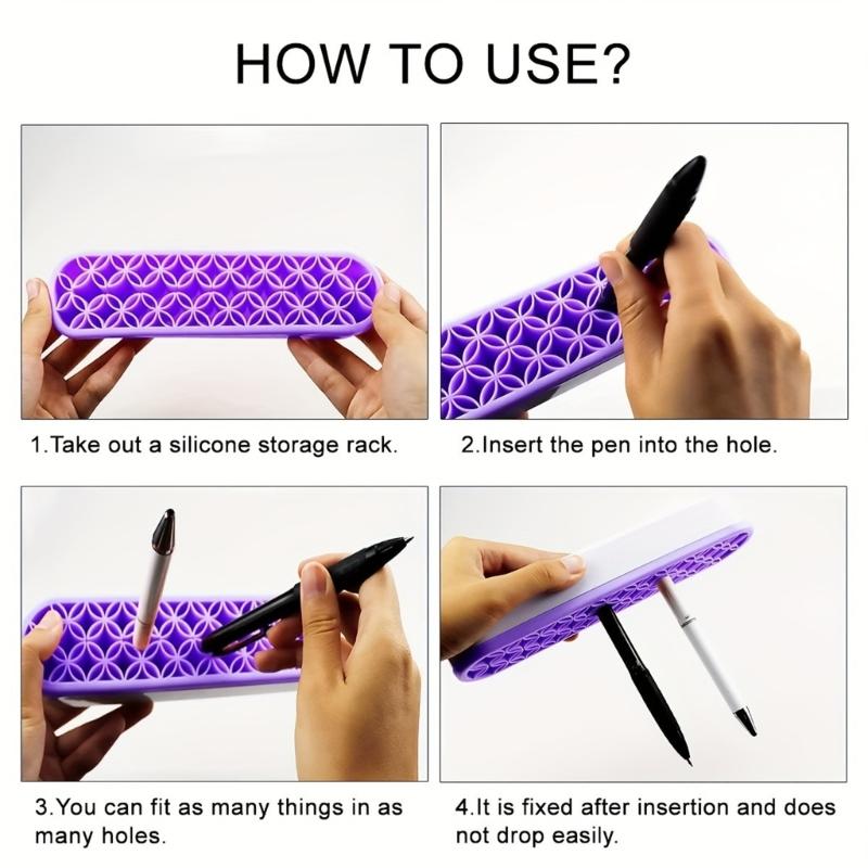 Silicone Makeup Brush Organizers Multifuntional Pen Stand Craft Tool Holder Silicone Texture Suitable for Makeup Brushes