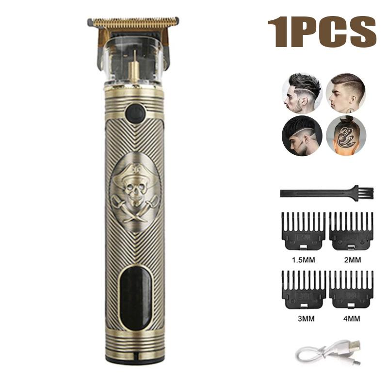 

Цифровой дисплей, режущая головка из нержавеющей стали, профессиональный триммер для волос T9, металлический корпус, мужская электробритва, мужская парикмахерская машина