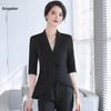 Women's Slim Fit Tuxedo Suit Set - Spring/Summer Professional Blazer & Pants Workwear