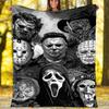 Halloween horror Theme Printed Blanket - Perfect for Couch, Bed, Travel & Outdoor Use | Machine Washable, Cozy & Durable.