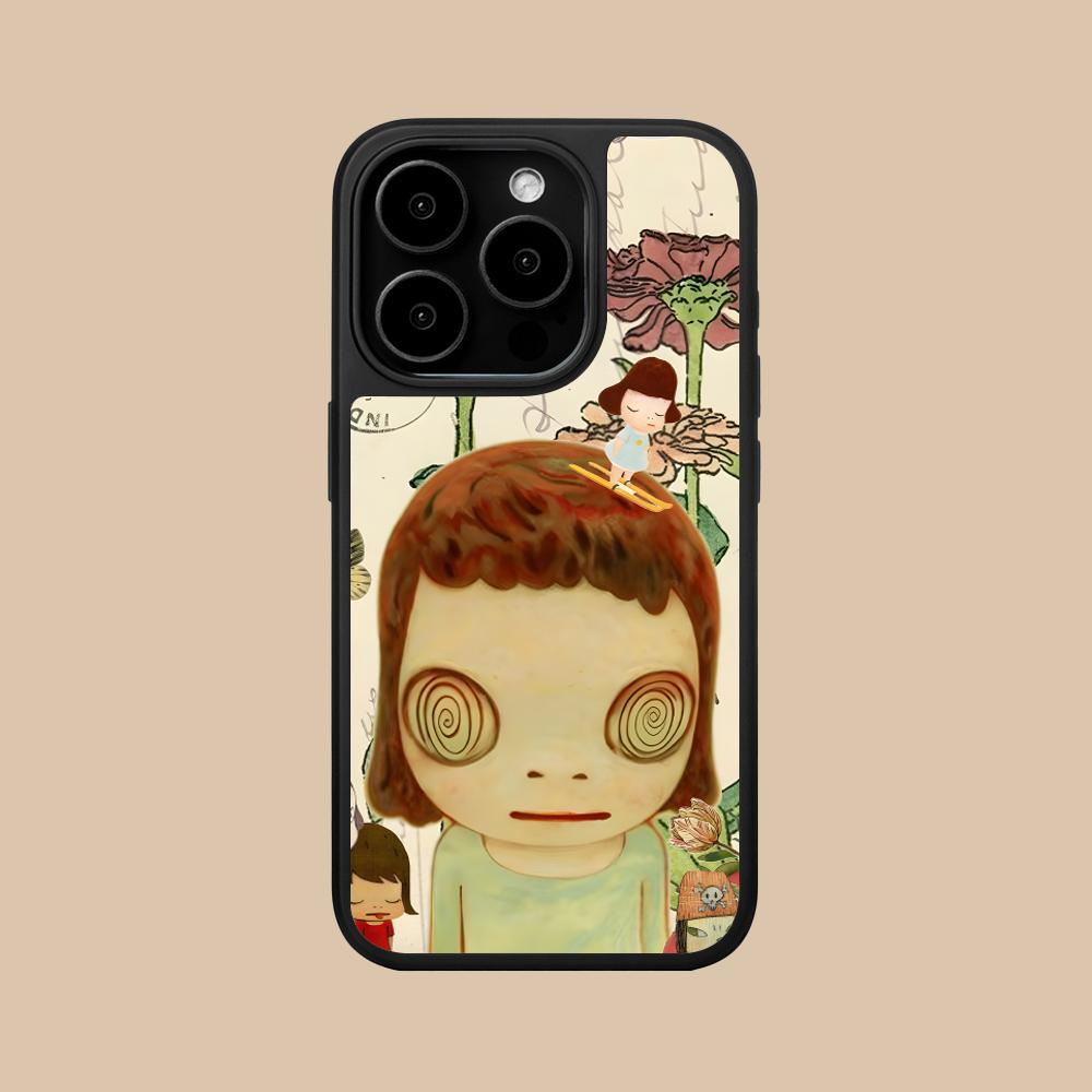Anime Yoshitomo Nara Phone Case for iPhone 17 16 15 14 13 12 11 Air Pro Max Plus Matte Surface Colorful Cover Luxury Cellphones