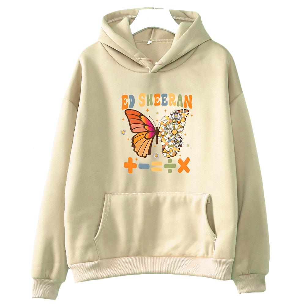 Ed Sheeran Tour Sweatshirts Women Aesthetic Hoodies Winter Fleece Sudadera with Pocket Clothing Oversized O-neck