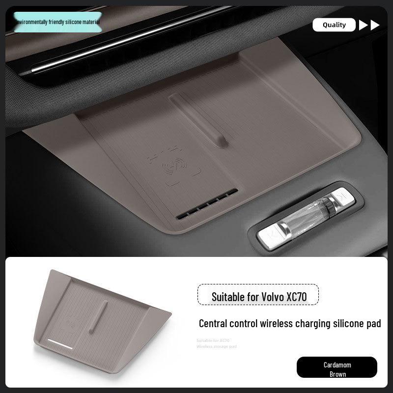 Volvo XC70 Silikon kabelloses LadePad: Rutschfeste Handy-Matte für die Mittelkonsole