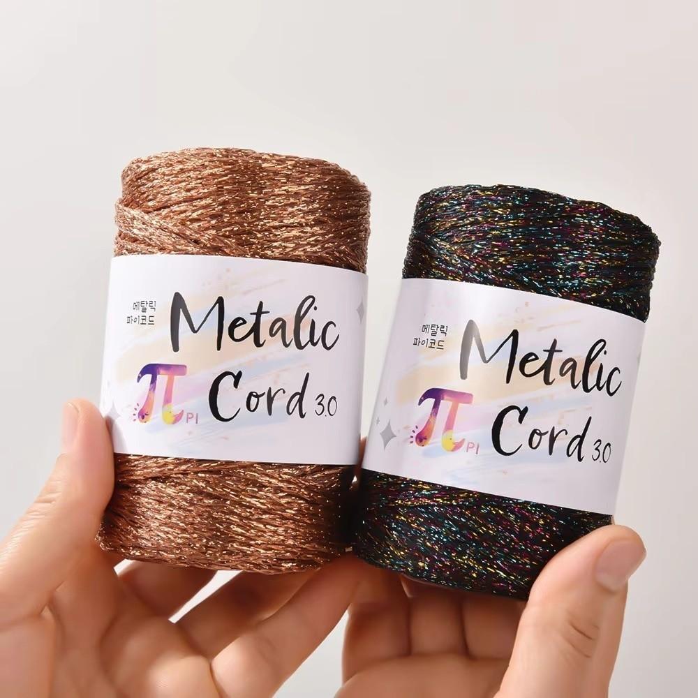 150g/ball Gold Wire Hollow Core Rope 3 Strands 3mm 100m Glitter Gold Cord Thread Handmade Knitting Crochet Yarn Handmade Crochet