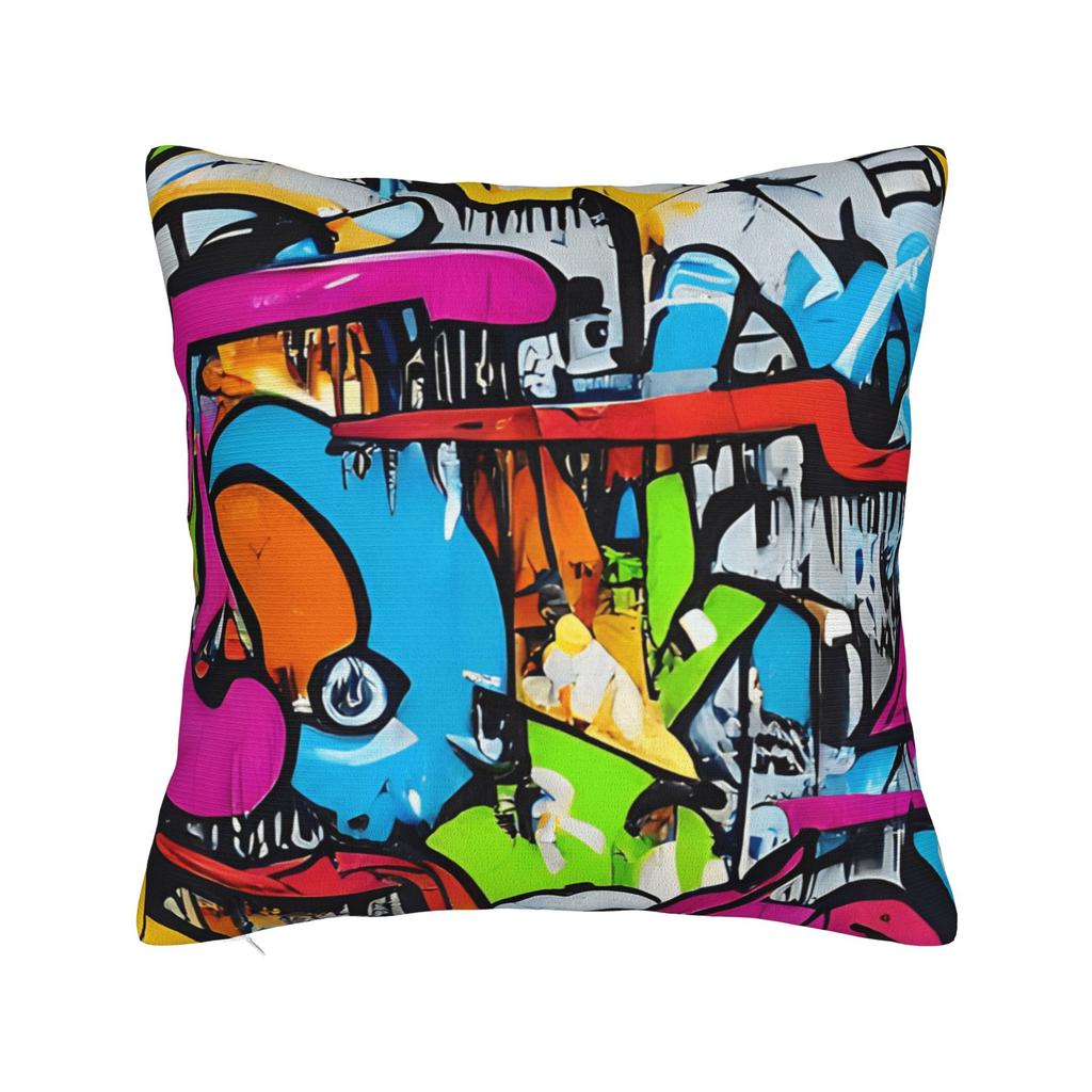 Pillow Cover Cartoon Cute Doodle Fashion Pillow Case For Sofa Couch Bed Living Room Pillowcases
